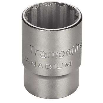 Soquete Estriado em Aço Cromo Vanádio 24 mm - Encaixe 1/2'' - Tramontina Pro - Ritec Máquinas e Ferramentas