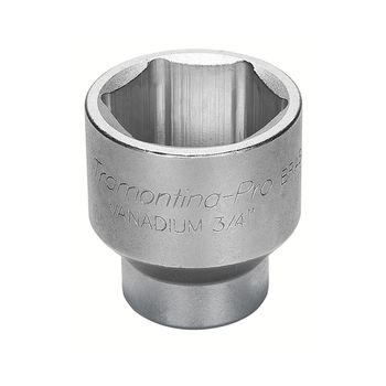 Soquete Sextavado em Aço Cromo Vanádio 19 mm - Encaixe 3/4'' - Tramontina Pro - Ritec Máquinas e Ferramentas