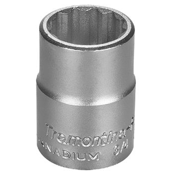 Soquete Estriado em Aço Cromo Vanádio 23 mm - Encaixe 3/4'' Tramontina PRO - Ritec Máquinas e Ferramentas