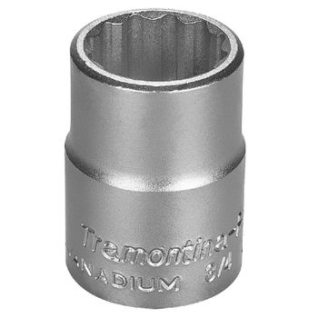 Soquete Estriado em Aço Cromo Vanádio 26 mm - Encaixe 3/4'' Tramontina PRO - Ritec Máquinas e Ferramentas