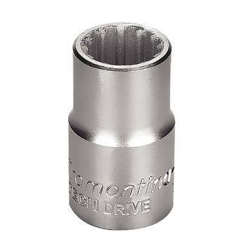 Soquete Techdrive em Aço Cromo Vanádio 14 mm - Encaixe 1/2'' Tramontina PRO - Ritec Máquinas e Ferramentas
