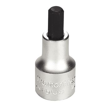 Soquete em Aço Cromo Vanádio Ponta Hexagonal 4 mm - Encaixe 1/2'' Tramontina PRO - Ritec Máquinas e Ferramentas