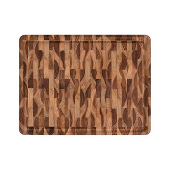 Tábua de Churrasco em Madeira Invertida Teca 45x35cm - Tramontina - Ritec Máquinas e Ferramentas