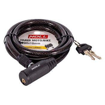 Trava Moto/Bike Com 2 Chaves 1200 x 10mm (561,0002) - Noll - Ritec Máquinas e Ferramentas