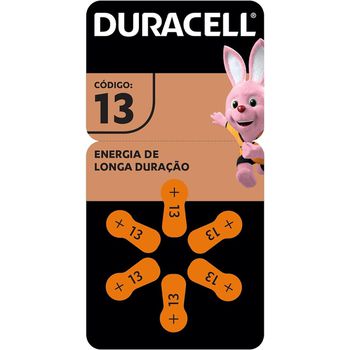 Pilha Auditiva 13 C/6 (108839) - Duracell - Ritec Máquinas e Ferramentas