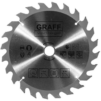 Serra Circular C/ Pastilha de Metal Duro P/ Madeira 10''x24D (579,0009) - Graff Vantage - Ritec Máquinas e Ferramentas