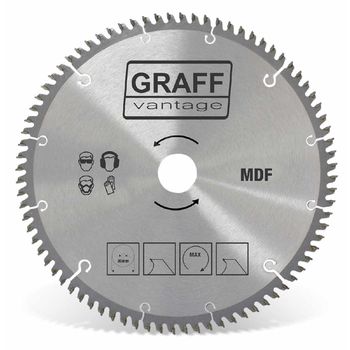 Serra Circular C/ Pastilha de Metal Duro P/ MDF 300mmX96D (581,0002) - Graff Vantage - Ritec Máquinas e Ferramentas