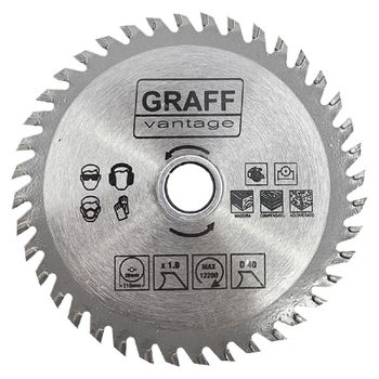 Serra Circular C/ Pastilha de Metal Duro P/ Madeira 4.3/8''x40D (579,0002) - Graff Vantage - Ritec Máquinas e Ferramentas