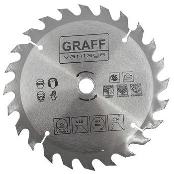 Serra Circular C/ Pastilha de Metal Duro P/ Madeira 7.1/4''x24D (579,0003) - Graff Vantage - Ritec Máquinas e Ferramentas