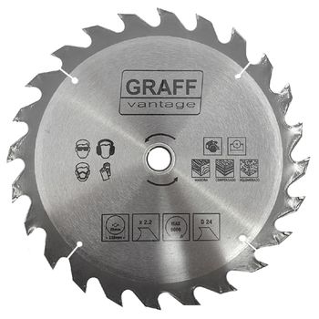 Serra Circular C/ Pastilha de Metal Duro P/ Madeira 9.1/4''x24D (579,0006) - Graff Vantage - Ritec Máquinas e Ferramentas