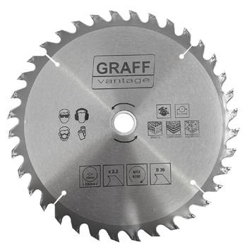 Serra Circular C/ Pastilha de Metal Duro P/ Madeira 9.1/4''x36D (579,0007) - Graff Vantage - Ritec Máquinas e Ferramentas
