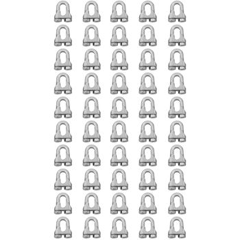Kit Clips Grampo Para Cabo de Aço 1/4'' 1,0003 (Com 50 Unidades) - Nord - Ritec Máquinas e Ferramentas