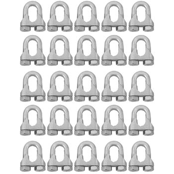 Kit Clips Grampo Para Cabo de Aço 3/8