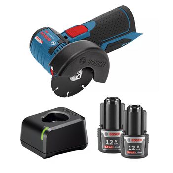 Multicortadora 12V Sem Fio Com Carregador E 2 Baterias (GWS 12V-76) - Bosch - Ritec Máquinas e Ferramentas