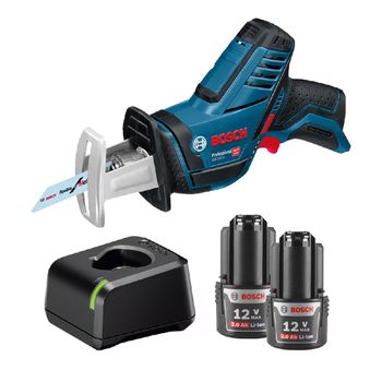 Serra Sabre 12v Sem Fio Com Carregador e 2 Baterias (GSA 12v-Li) - Bosch - Ritec Máquinas e Ferramentas