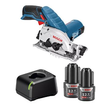 Serra Circular 12V Sem Fio Com Carregador e 2 Baterias (GKS 12v-26) - Bosch - Ritec Máquinas e Ferramentas