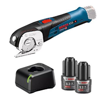 Tesoura Universal 12V Sem Fio Com Carregador e 2 Baterias (GUS 12V-300) - Bosch - Ritec Máquinas e Ferramentas