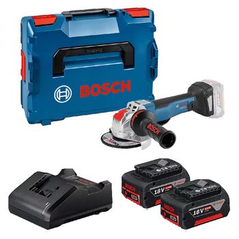 Esmerilhadeira Angular 18V Em Maleta C/ Carregador e 2 Baterias (GWX 18V-10 PC) - Bosch - Ritec Máquinas e Ferramentas