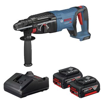 Martelo Perfurador 18V Sem Fio Com Carregador e 2 Baterias (GBH 18V-26D) - Bosch - Ritec Máquinas e Ferramentas