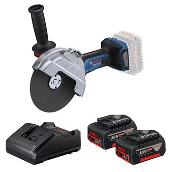 Esmerilhadeira 18V Brushless Sem Fio Com Carregador e 2 Baterias (GWS 18V-180 PC) - Bosch - Ritec Máquinas e Ferramentas