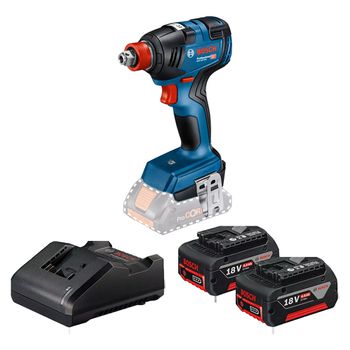 Parafusadeira Chave de Impacto 18V Sem Fio Com Carregador e 2 Baterias (GDX 18V-200) - Bosch - Ritec Máquinas e Ferramentas