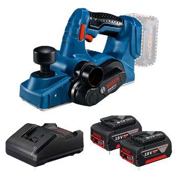 Plaina 18V Sem Fio Com Carregador e 2 Baterias (GHO 18V-Li) - Bosch - Ritec Máquinas e Ferramentas