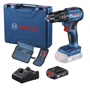 Furadeira Parafusadeira Impacto 18V Bosch GSB185LI-1BX Sem Fio, 1 bateria 23 AC - Ritec Máquinas e Ferramentas