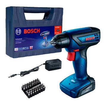 Parafusadeira Furadeira Bosch GSR 1000 Smart 12V 32 bits e maleta - Ritec Máquinas e Ferramentas