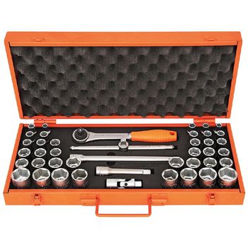 Jogo de Soquete Sextavado 1/2'' - 43 Peças (44831/443) - Tramontina Pro - Ritec Máquinas e Ferramentas