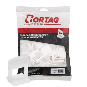 Espaçador Para Nivelador 2,0mm Com 50 Unidades TRADICIONAL (61296) - Cortag - Ritec Máquinas e Ferramentas