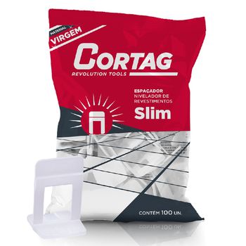 Espaçador Para Nivelador 2,0mm Com 100 Unidades SLIM (61536) - Cortag - Ritec Máquinas e Ferramentas