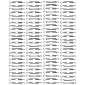 Kit Esticador Para Cabo De Aço Gancho/olhal 3/16'' 3,0001 (Com 100 Unidades) - Nord - Ritec Máquinas e Ferramentas