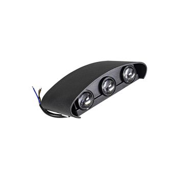 Arandela Preta Para Parede Externa/Interna LED 6W - 4000k / Bivolt (520,0031) - Noll LED - Ritec Máquinas e Ferramentas