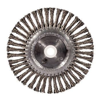 Escova Circular de Aço Trançado 6'' x 1/4'' (319,0026) - Rocast - Ritec Máquinas e Ferramentas