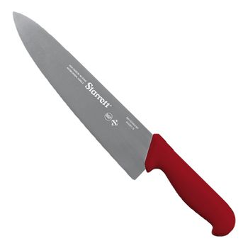 Faca de Carne Para Refile de Mesa Lâmina Triangular Larga 10'' Com Cabo Vermelho (BKR301-10) - Starrett - Ritec Máquinas e Ferramentas