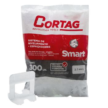 Espaçador Para Nivelador 2,0mm Com 300 Unidades Smart (61981) - Cortag - Ritec Máquinas e Ferramentas