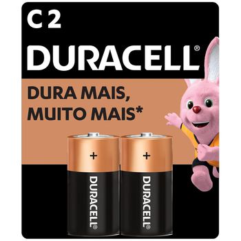 Pilha Alcalina C Média Com 2 Unidades (105922) - Duracell - Ritec Máquinas e Ferramentas