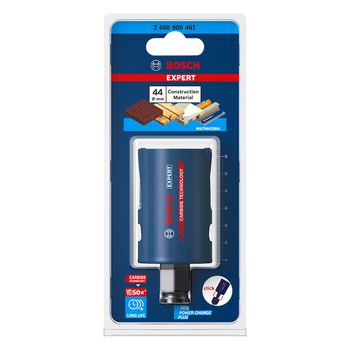 Serra copo Bosch EXPERT Construction Material 44 mm, 1 3/4'' - Ritec Máquinas e Ferramentas