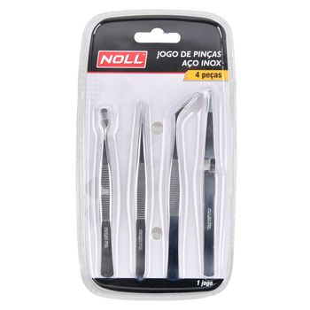 Jogo de Pinças de Inox Com 4 Peças (630,0001) - Noll - Ritec Máquinas e Ferramentas
