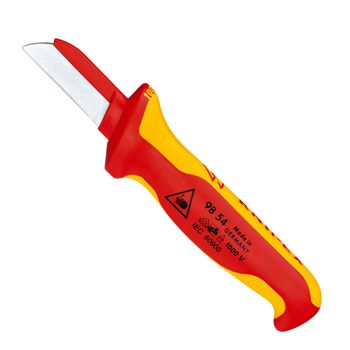 Faca Corta Cabo Isolada VDE 1000V - 190mm (98 54) - Knipex - Ritec Máquinas e Ferramentas