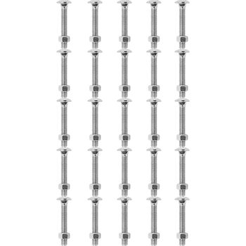 Kit Parafuso Francês Com Porca 1/4'' x 1'' - 53,0003 (Com 25 Unidades) - Nord - Ritec Máquinas e Ferramentas