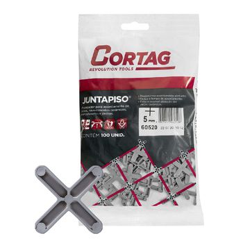 Espaçador Juntapiso 5mm Com 100 Unidades (60520) - Cortag - Ritec Máquinas e Ferramentas