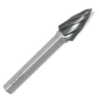 Lima Rotativa Árvore Pontiaguda Para Alumínio 16mm (45,0113) - Rocast - Ritec Máquinas e Ferramentas