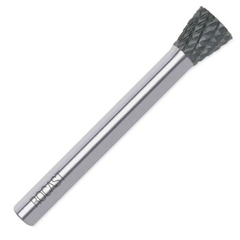 Lima Rotativa Cônica Invertida em Metal Duro 6mm (45,0027) - Rocast - Ritec Máquinas e Ferramentas