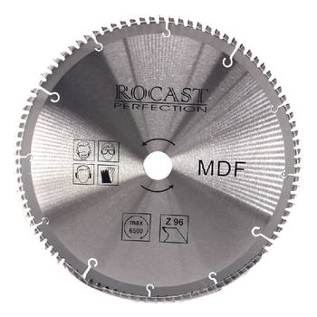 Serra Circular Com Pastilha de MD Para MDF 300mm x 96D (121,0002) - Rocast - Ritec Máquinas e Ferramentas