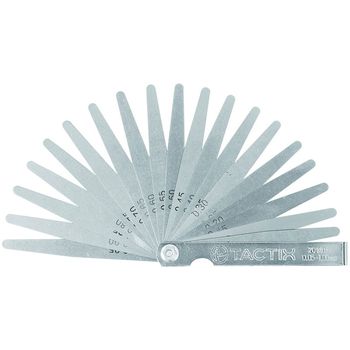 Calibre de Folga Com 20 Lâminas de 0,05 á 1,0mm (545165) - Tactix - Ritec Máquinas e Ferramentas