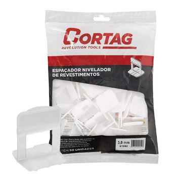 Espaçador Para Nivelador Tradicional 3,0mm Com 50 Unidades (61692) - Cortag - Ritec Máquinas e Ferramentas