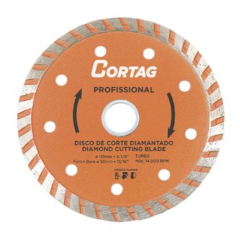 Disco de Corte Turbo Profissional 110mm (60764) - Cortag - Ritec Máquinas e Ferramentas