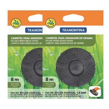 Kit Carretel 1 Fio de Nylon 1,8mm x 8m Com 2 Unidades (78799/463) - Tramontina - Ritec Máquinas e Ferramentas