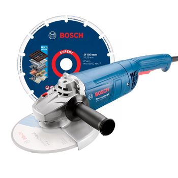 Esmerilhadeira Angular 9'' - 220V - GWS 2200-230 Com Disco de Corte Diamantado - Bosch - Ritec Máquinas e Ferramentas